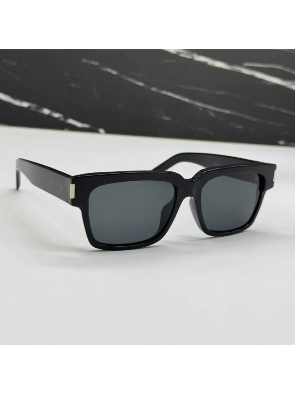 NWT Saint Laurent SL732/F Vadim 001 Black Square Unisex Sunglasses